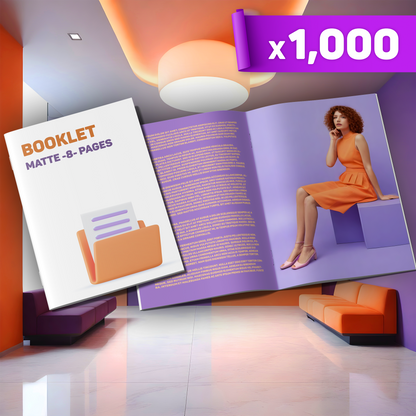 Matte 8-pages Booklet x1,000