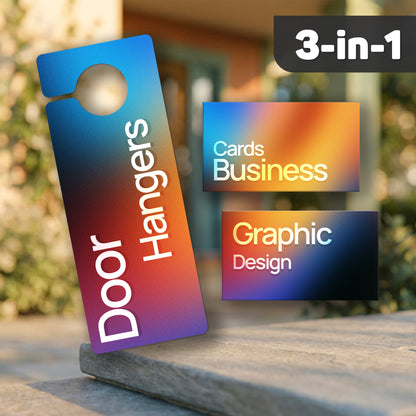 The "Direct Outreach" Kit / PRINT: Business Cards ✅ PRINT: Door Hangers ✅ GRAPHIC DESIGN: PRO ✅