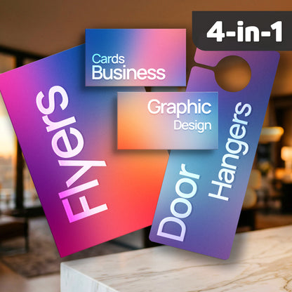 The "Neighborhood Domination" Kit /  PRINT: Business Cards ✅ PRINT: Flyers ✅ PRINT: Door Hangers ✅ GRAPHIC DESIGN: PRO ✅