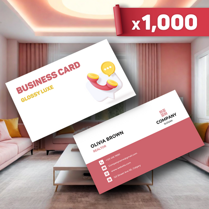 Glossy Luxe Business Cards x1,000