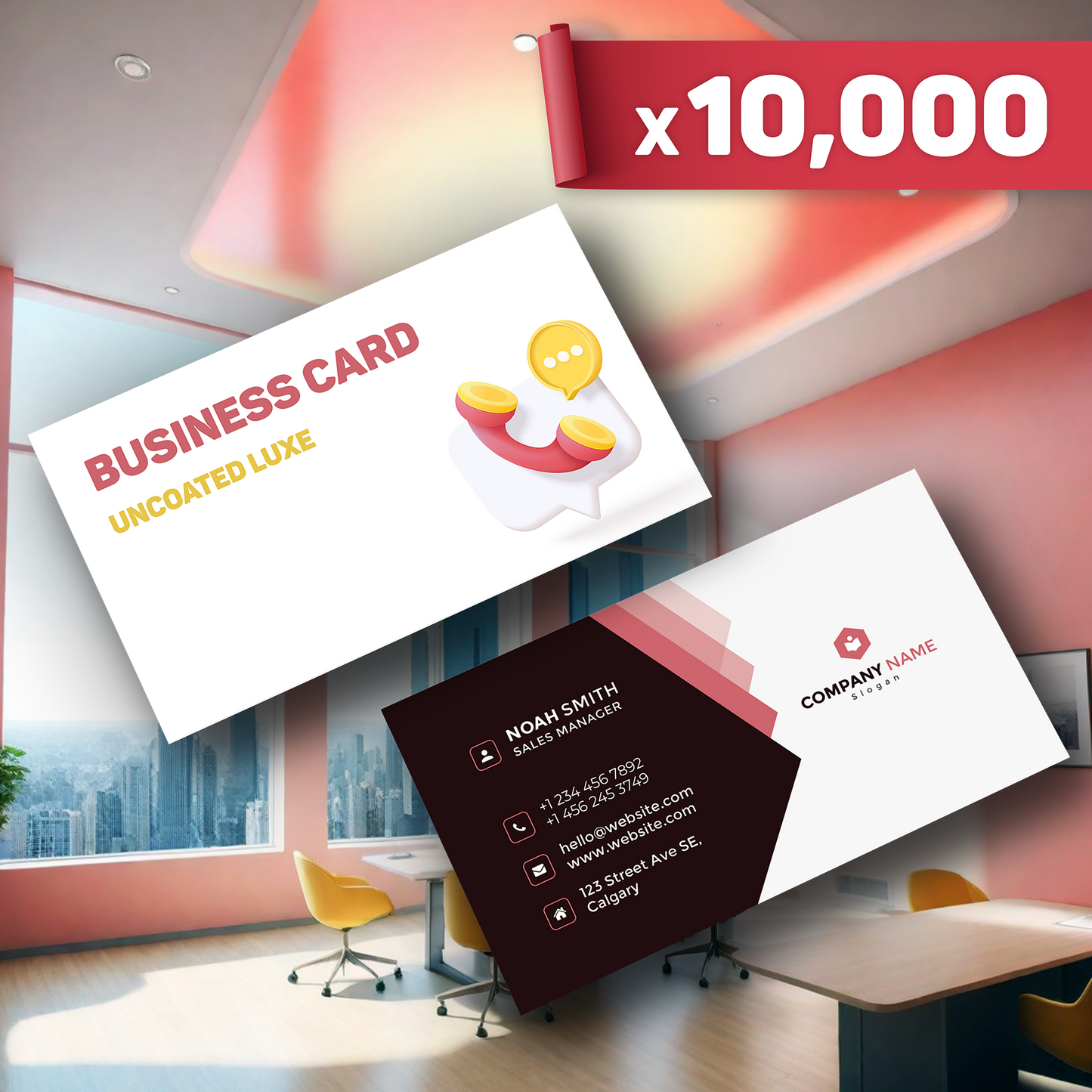 Uncoated Luxe Business Cards x10,000