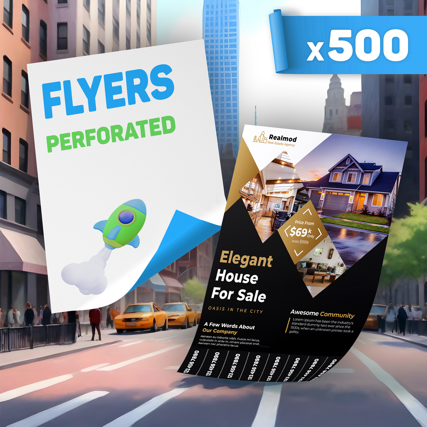 Perforated Flyers x500