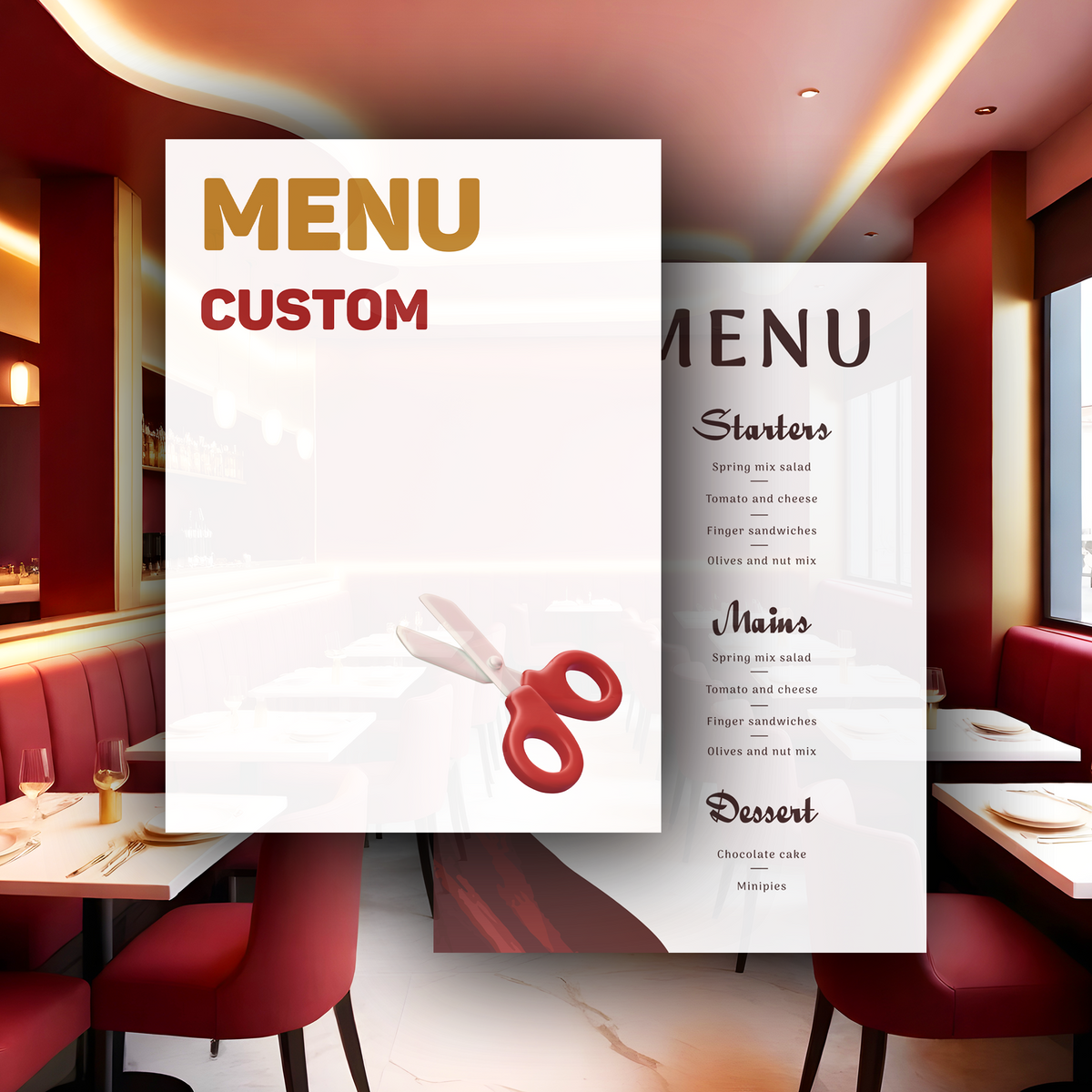 Matte Menu Menus Custom by PRYNTY