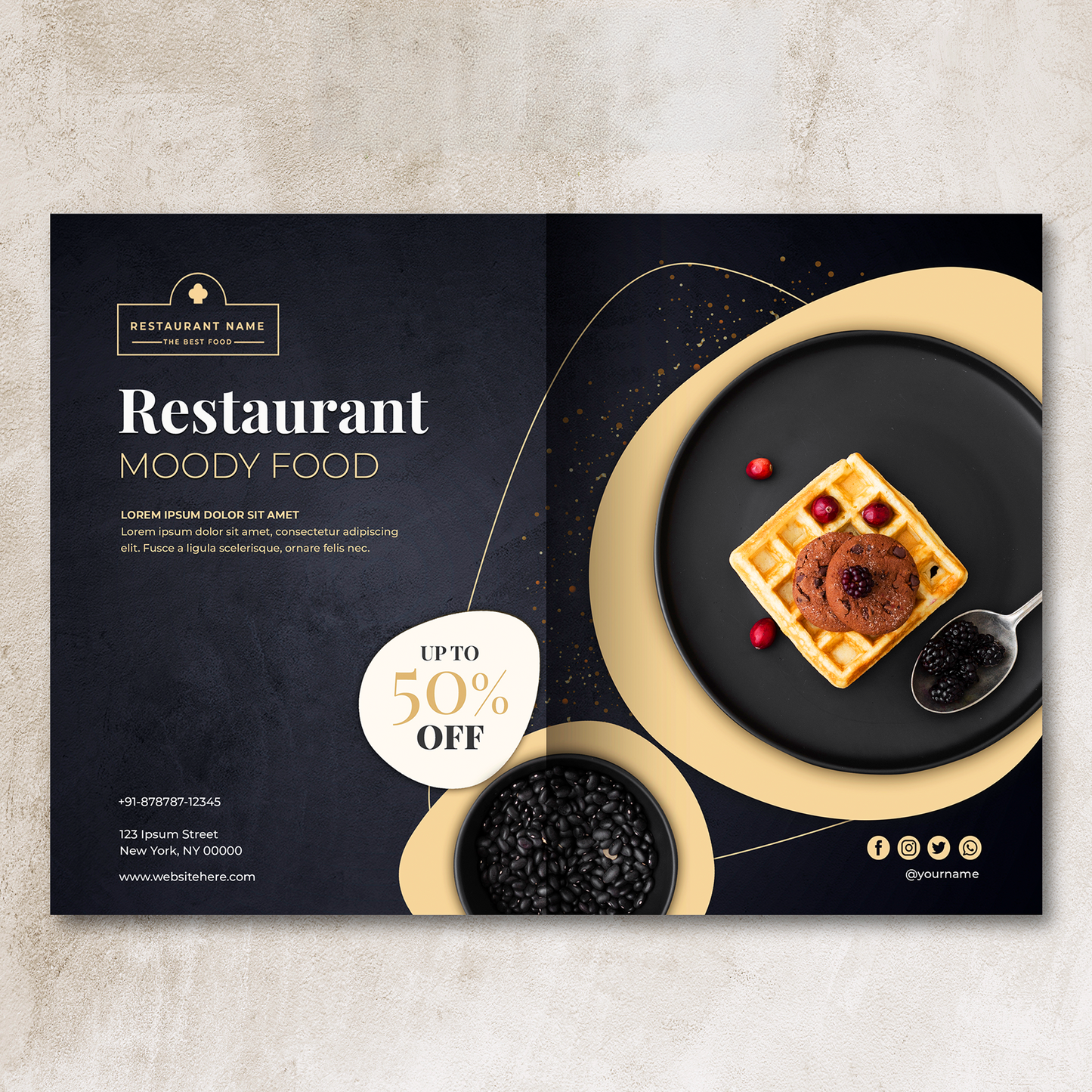 Bi-fold Glossy Menu x1,000