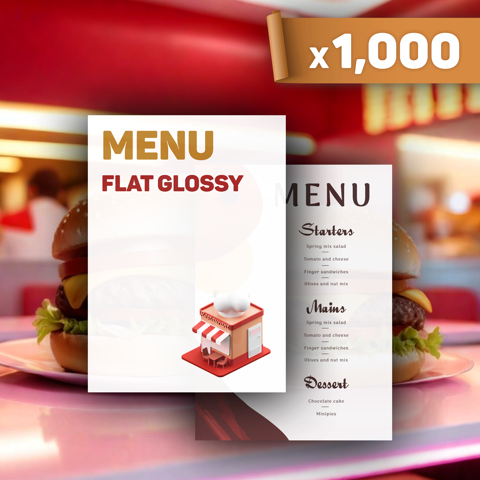 Menus Flat (Glossy & Matte) – PRYNTY