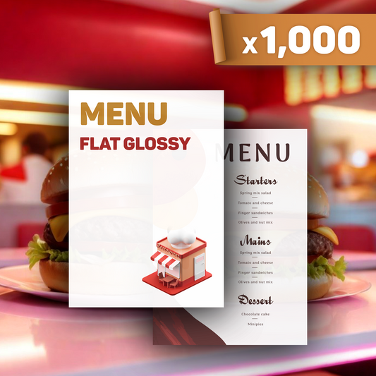 Flat Glossy Menu x1,000