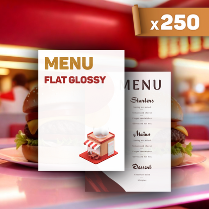 Flat Glossy Menu x250