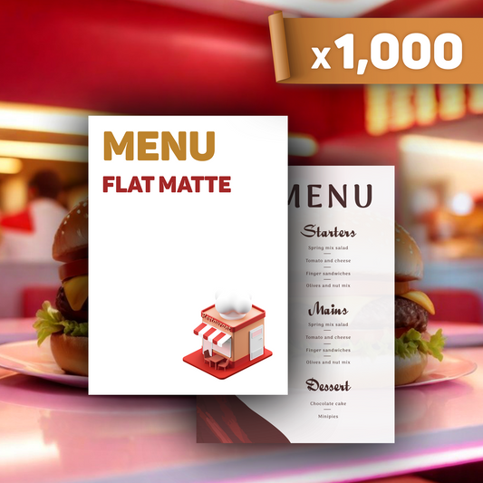 Flat Matte Menu x1,000