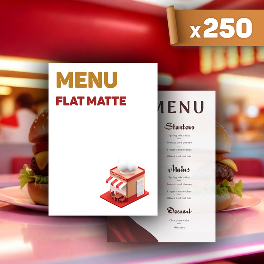 Matte Enu Menus Flat (Glossy & Matte) – PRYNTY