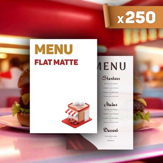 Flat Matte Menu x250